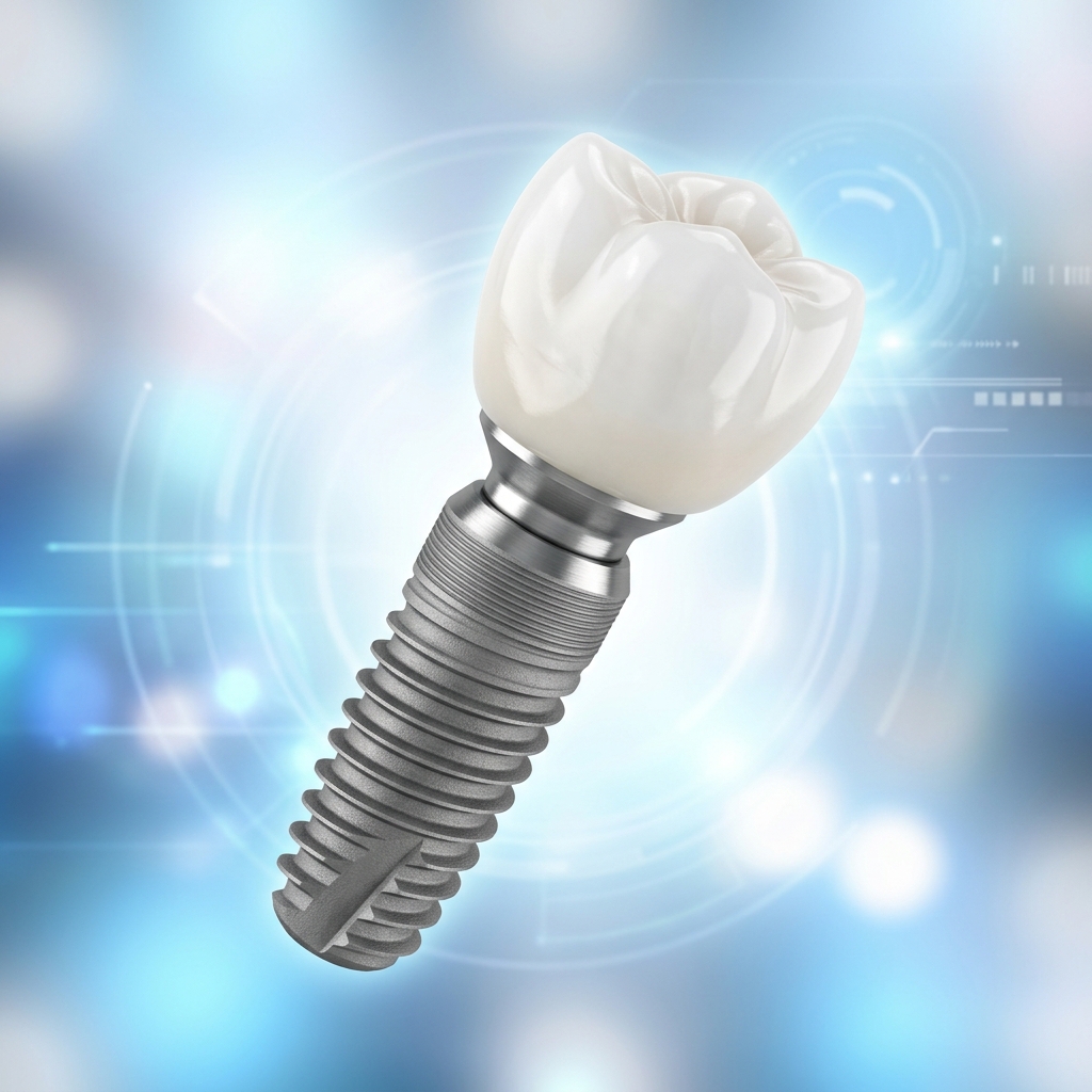 Implantes dentales y coronas 3D